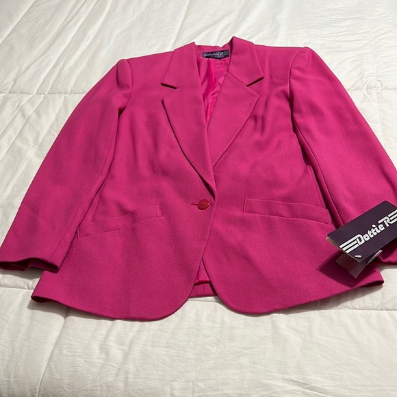 Women’s Open Front Teed Fringe Jacket Pink size 7/8 - Picture 1 of 4